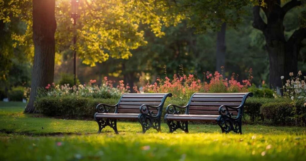 Two Park Benches