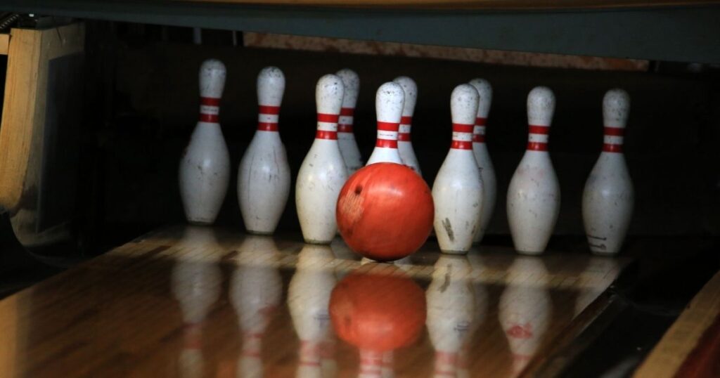 Two Bowling Pins End-To-End