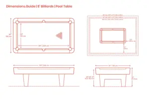 8 Foot Pool Table Dimensions: The Complete Size Guide