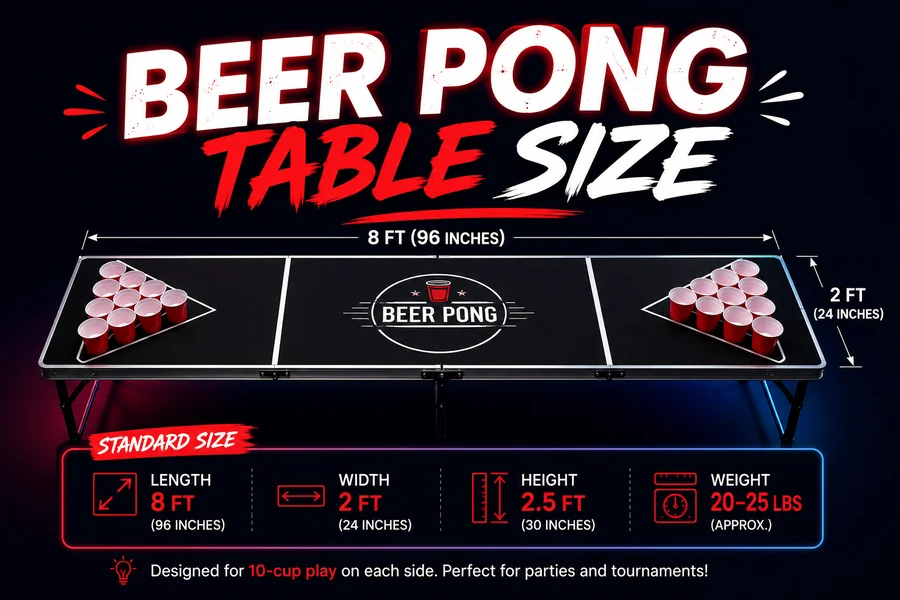 Beer Pong Table Size: What Most People Get Wrong (And the Numbers That Actually Matter)