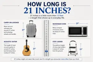 How Long Is 21 Inches: 12 Common Things That Are 21 Inches Long