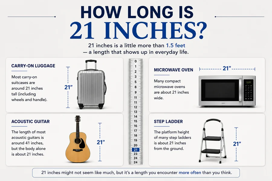 How Long Is 21 Inches: 12 Common Things That Are 21 Inches Long