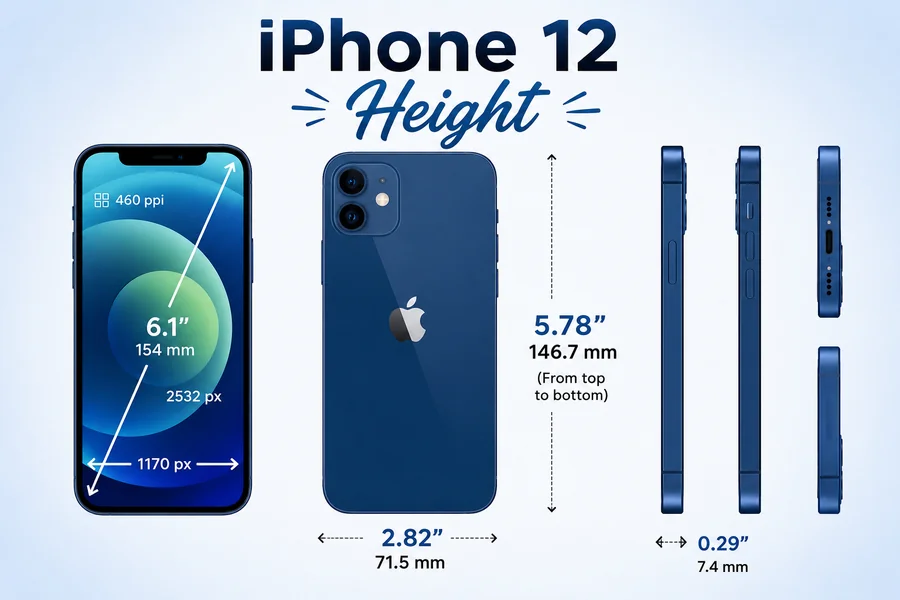 iphone 12 heights
