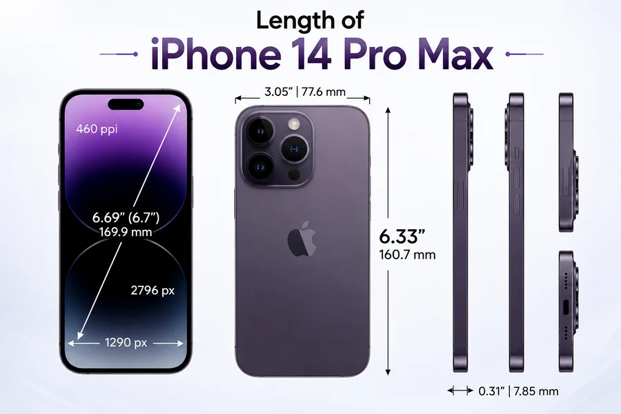 lengths of iphone 14 pro max