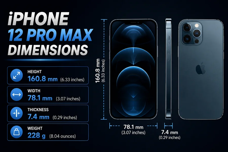 iphone 12 pro max dimension